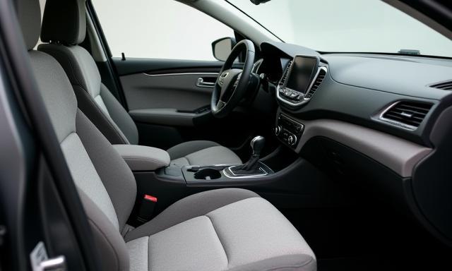 Sedan interior after cleaning